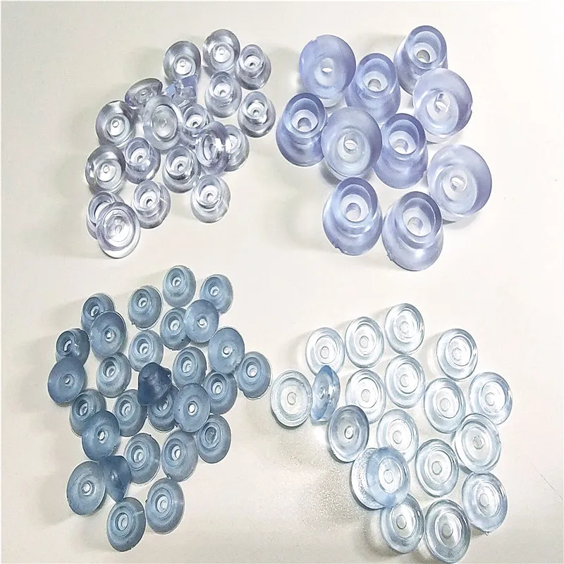 12PCS до 100PCS диаметр 15мм 17мм 19мм 27мм прозрачная круглая резиновая накладка для ножек стола и стула, предотвращающая скольжение.