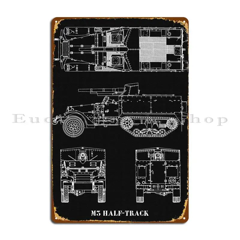 

M3 половина трека металлическая табличка гараж; Клуб гаражная стена под заказ дизайнерский знак жестяные пластинки