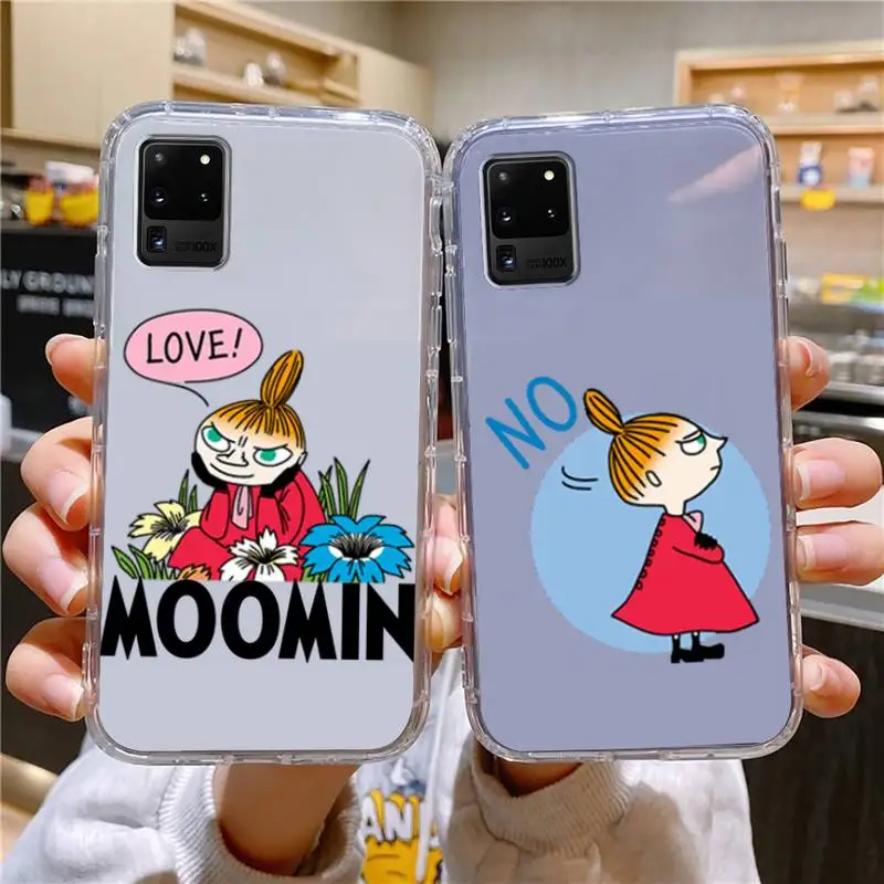 

Cute Moomins Little My Phone Case For Samsung Galaxy S10 S10e S8 S9 Plus S7 A70 Edge Note10 Transparent Cove