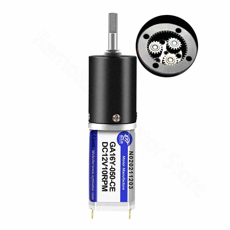 

DC 6V 12V D3mm Planetary Gear Motor 11.5-2526RPM Reversible Speed Reduction Gearbox Engine GA16Y-050 DIY Accessories Parts