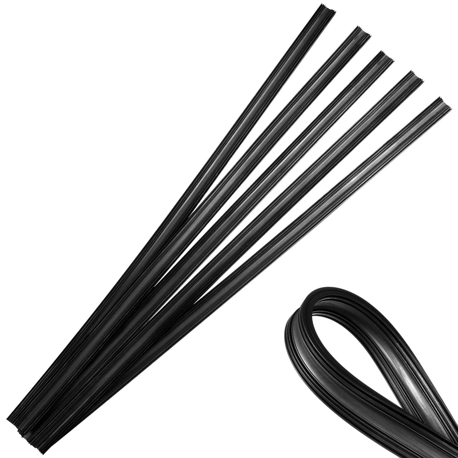 

10 Pcs Windshield Wiper Rubber Strips Frameless Wipers Refills Rubber Replacement Strips for Cars Buses Trucks