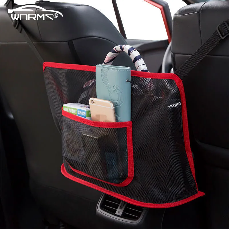 

Car Handbag Holder Interior Car Seat Middle Box Seat Hanger Storage Bag Hanging Slit Pocket Organizer Handbag Auto Accessories