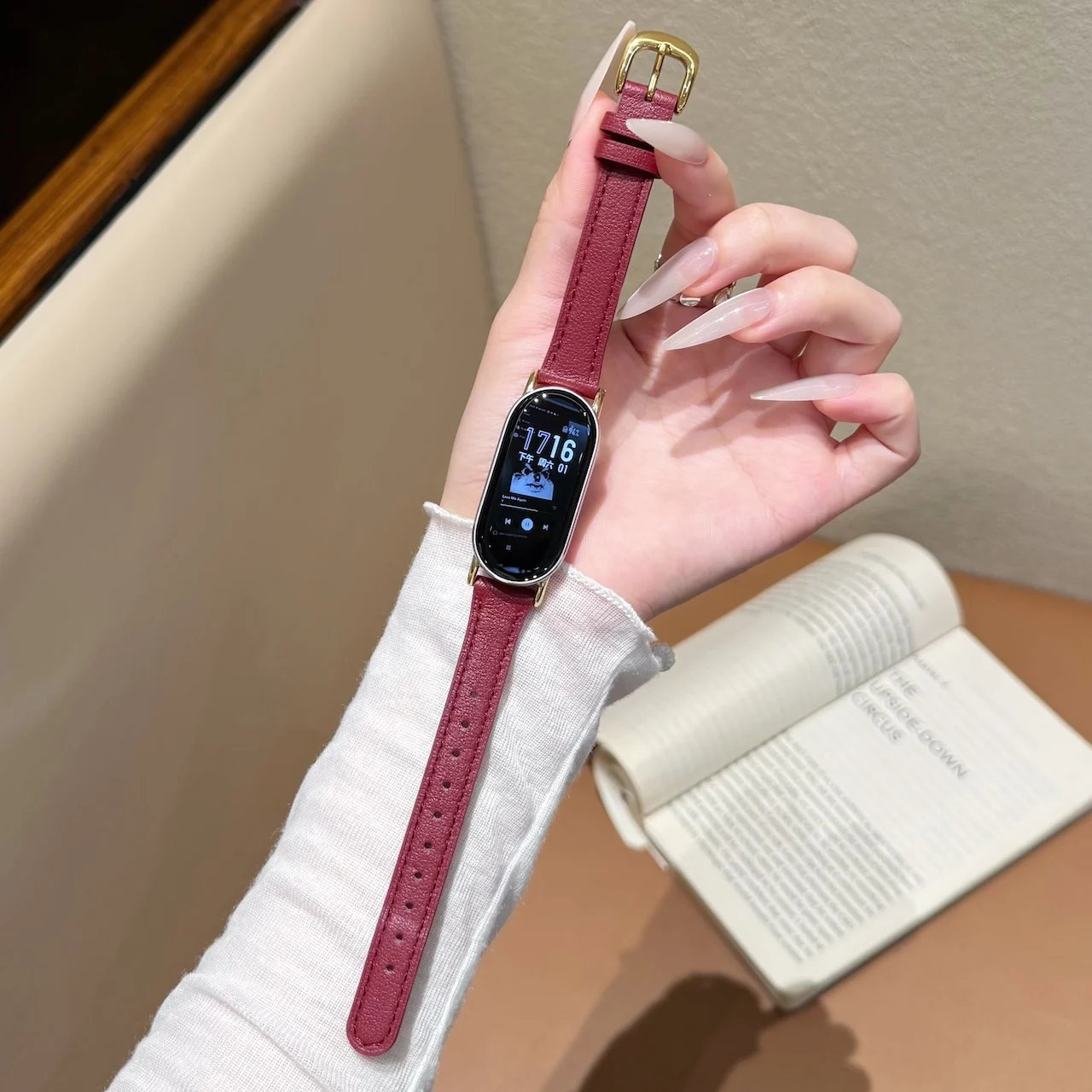 Фото Элегантный тонкий кожаный ремешок для Xiaomi Band 8 9 10 Pro и Redmi Watch 4 5 6, двусторонний из натуральной кожи, 8 цветов, аксессуар для часов. №2