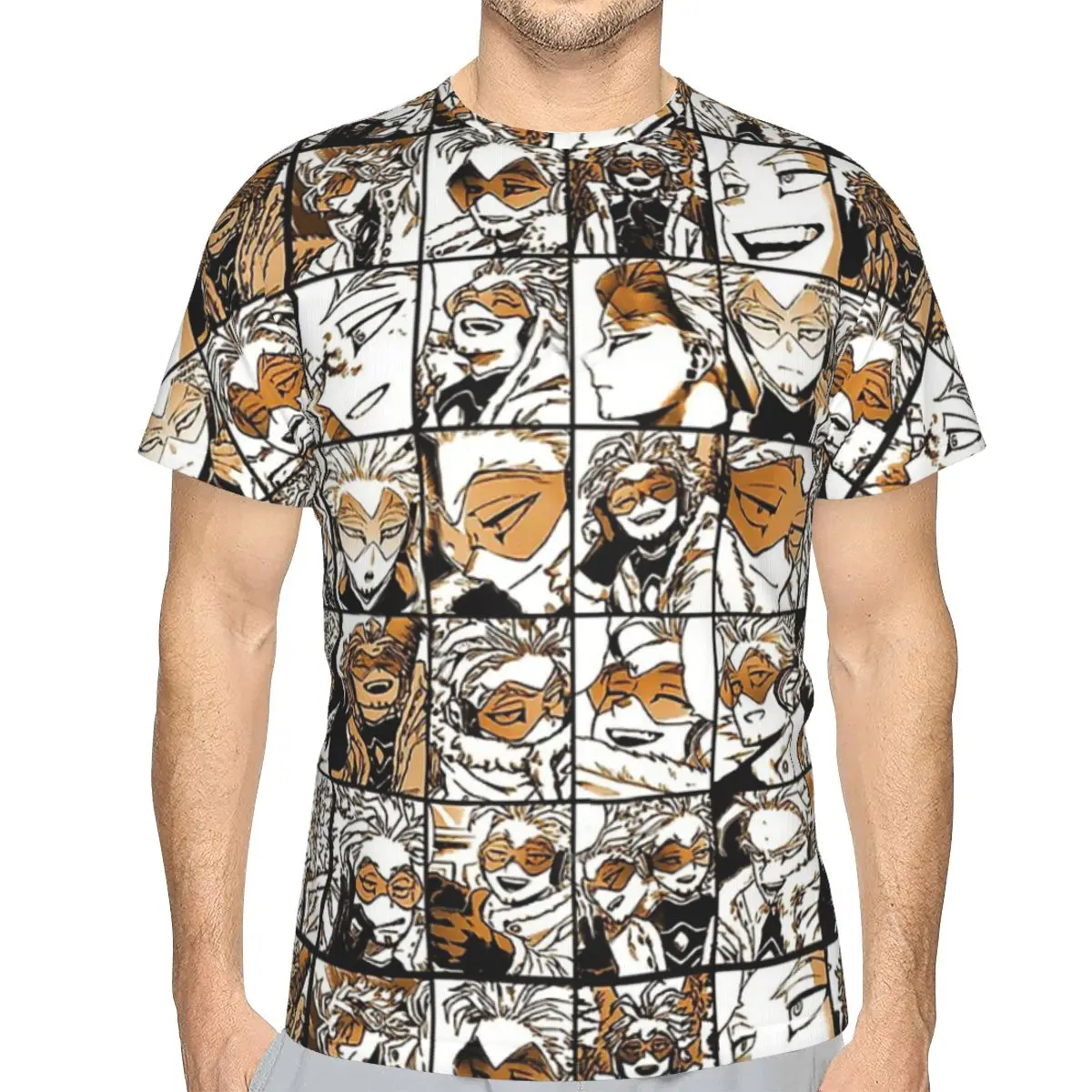 Повседневная футболка из полиэстера с аниме Hawks для отдыха в стиле Моя геройская