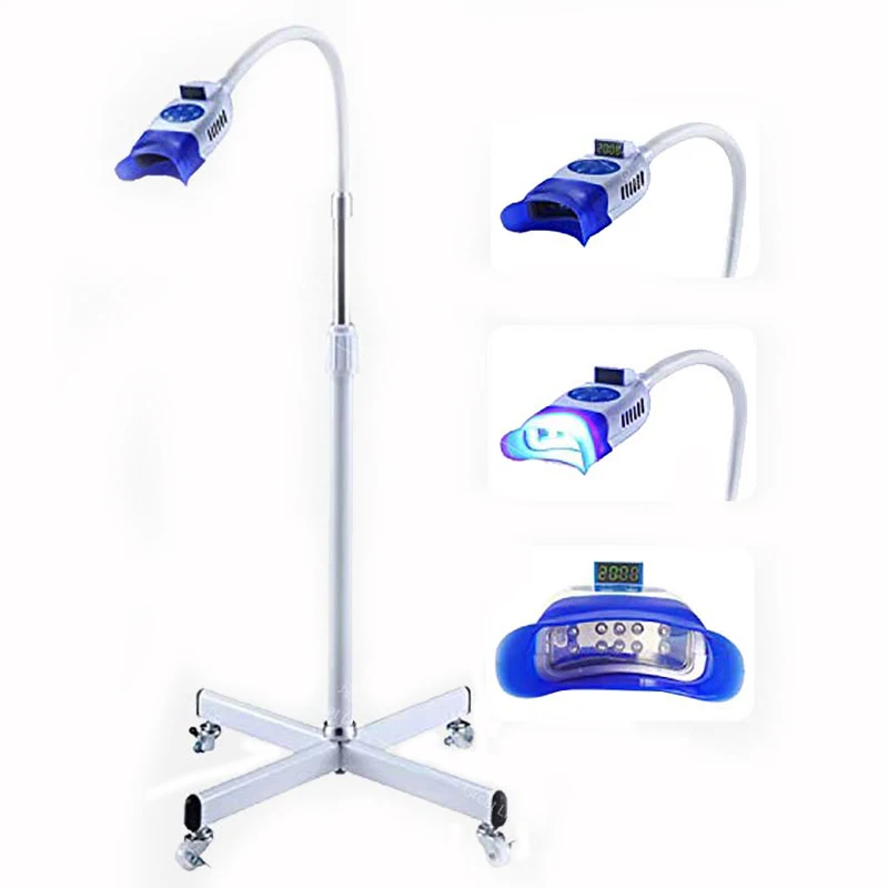 

Portable Mobile Stand 10 Led Teeth Whitening Lamp Accelerator Teeth Bleaching Machine Mobile Teeth Whitening Light Lamp