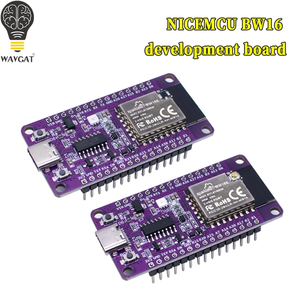 Фото RTL8720DN двухдиапазонный WiFi Bluetooth BLE модуль NICEMCU BW16 макетная плата с поддержкой arduino №1