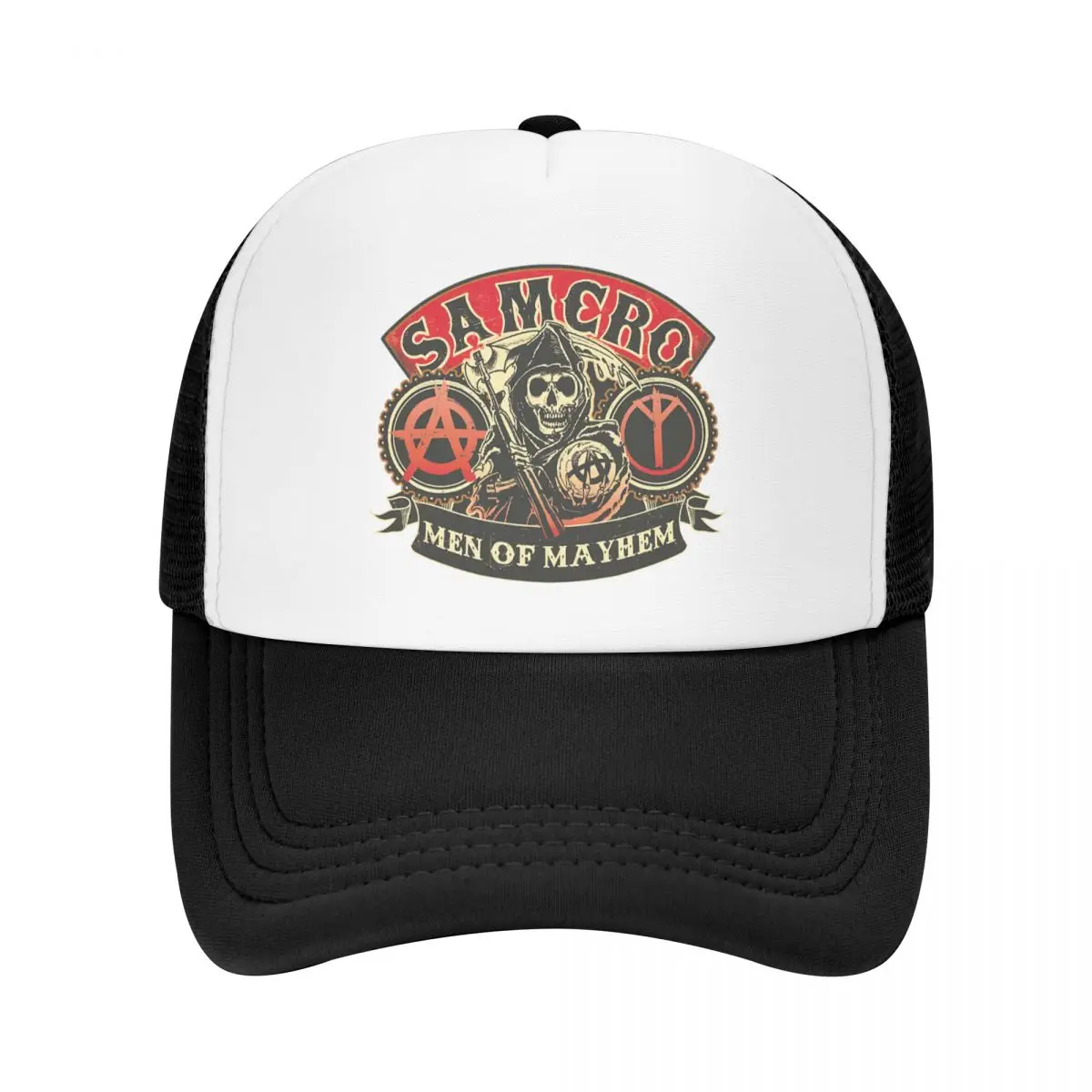 

Custom Sons Of Anarchy Trucker Hat Outdoor Men Women's Adjustable The Death Reaper Baseball Cap Autumn Snapback Caps