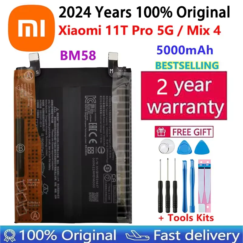 2024 года 100% оригинальный аккумулятор BM59 для Xiaomi 11T Mi BM58 Pro Mix 4 Mix4 аккумуляторы