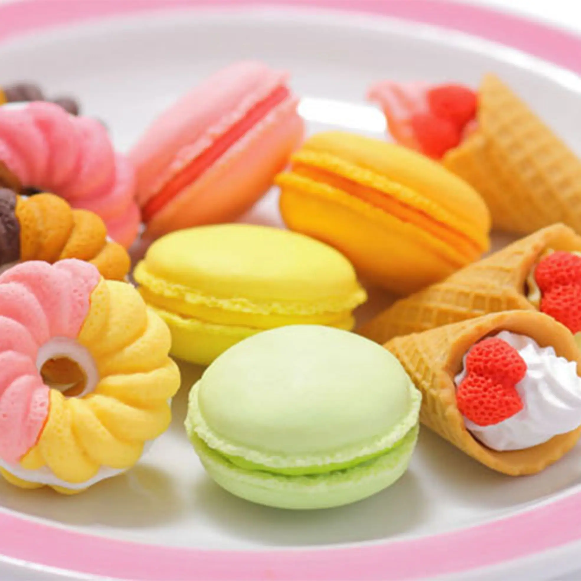 

Stationery Donut Dessert Leafs School Office Supplies Rubber Eraser Pencil Erasers Correction Tools Drawing Accessories