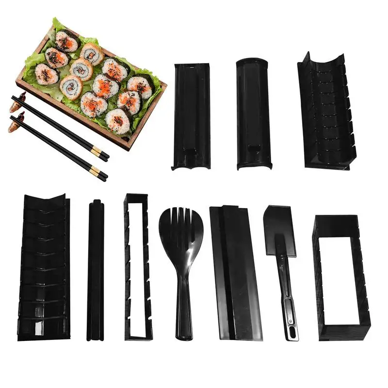 

DIY Sushi Mold Sushi DIY Mold Set Sushi Making Kit Deluxe Edition With Complete Sushi Set 10 Pieces PP Sushi Maker Tool Complete