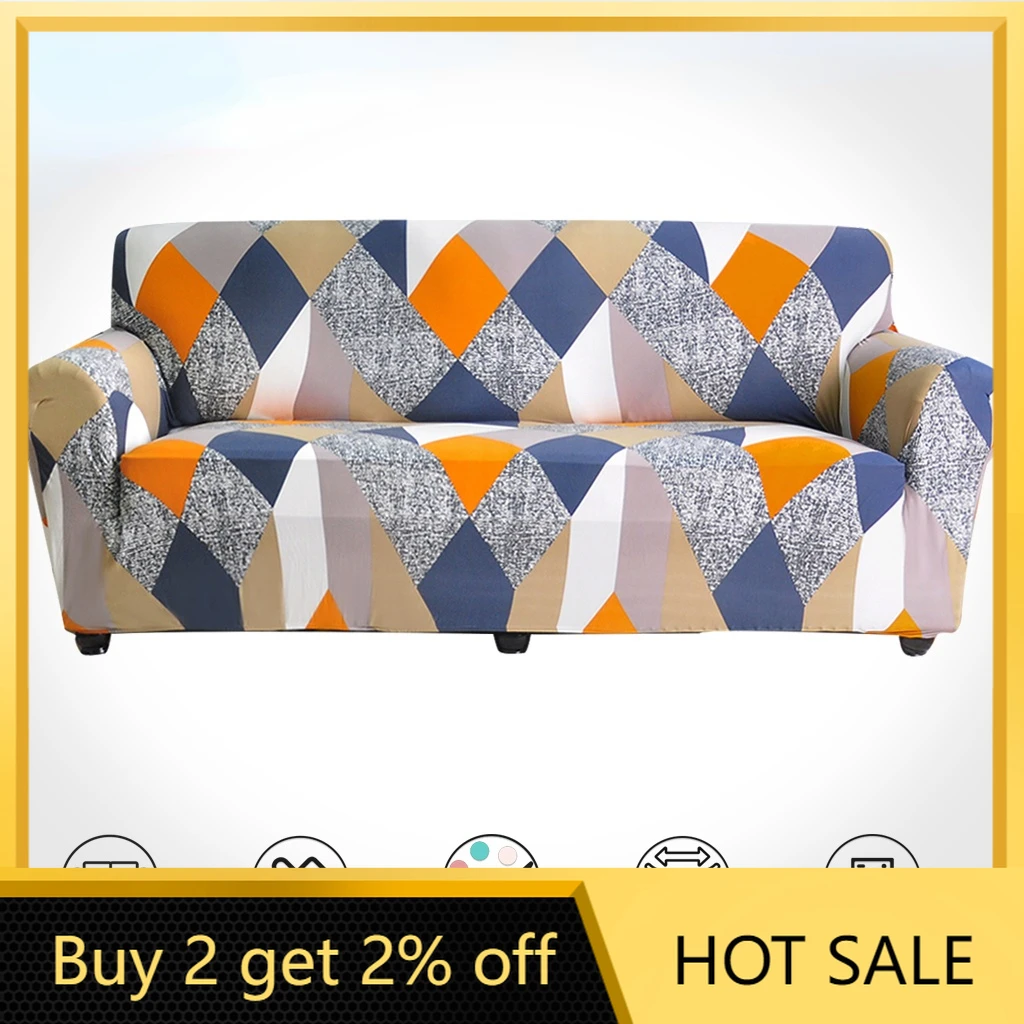 

Geometric Elastic Sofa Cover for Living Room Modern Sectional Corner Sofa Slipcover Couch Cover Chair Protector 1/2/3/4 Seater
