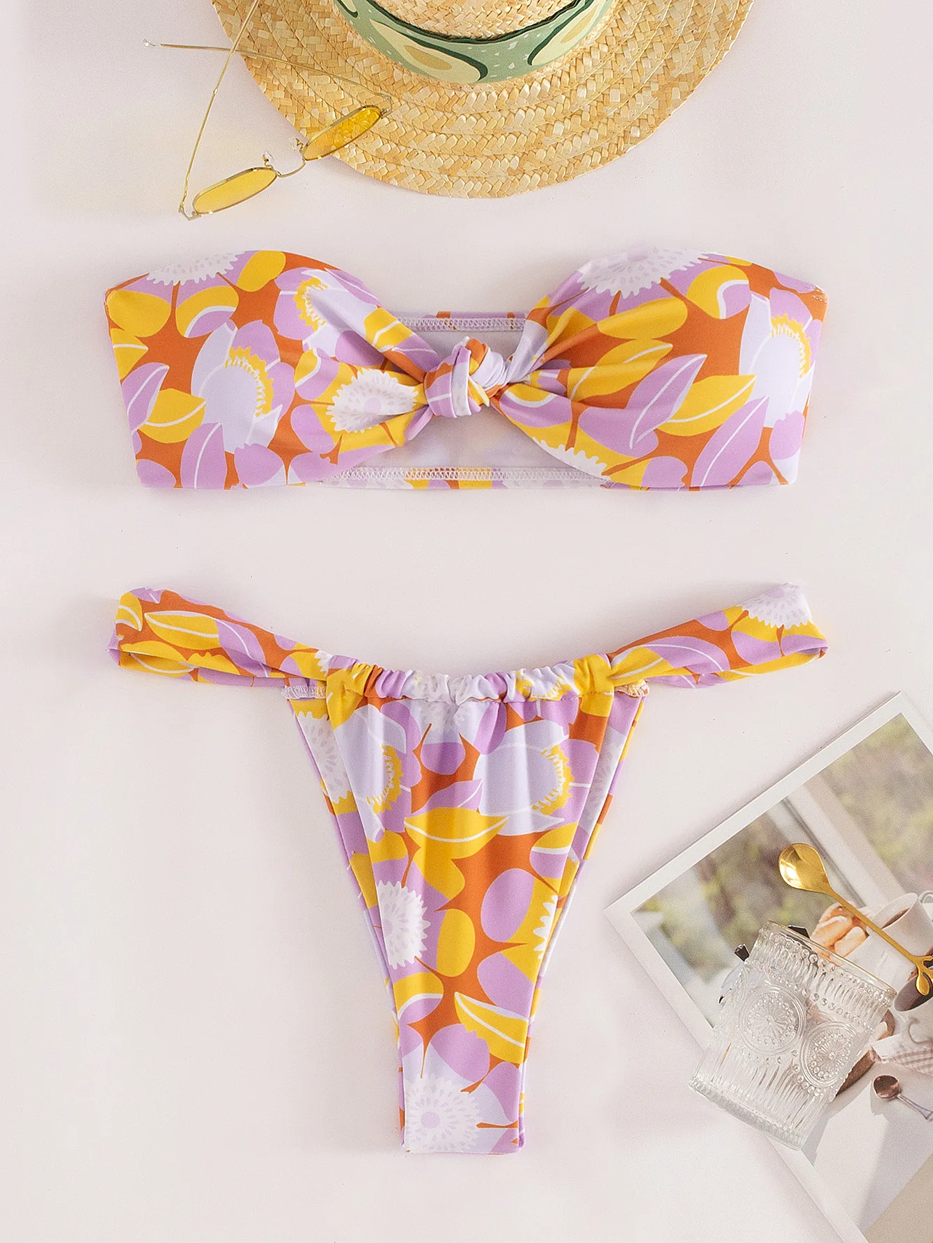 Рисунок 4 - Новинка 2023, Раздельный купальник с принтом