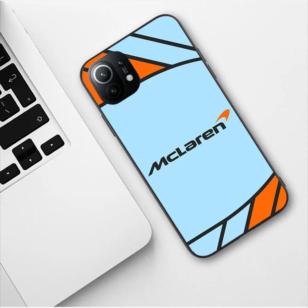 McLaren Car Logo Phone Case For Xiaomi 13 12 11T 9 11 10C 9T 8 9SE 11i Lite Ultra Note10 Poco F3 M4 M3 Pro Soft Silicone Covers