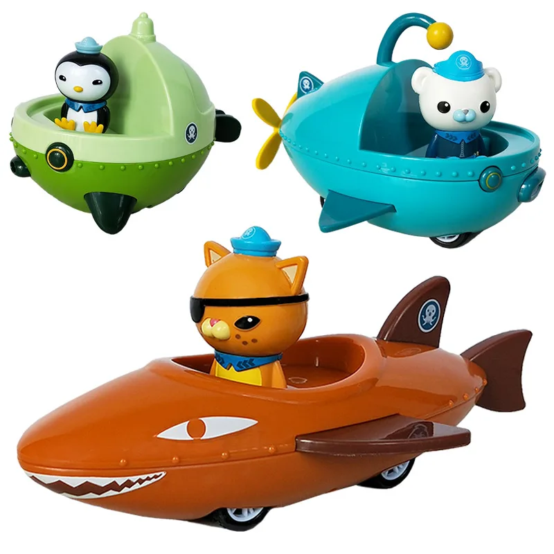The Octonauts Pull Back Car Boat Model Action Figure with Octonauts Figures Toys for Kids Baby Children Gift with Retail Box