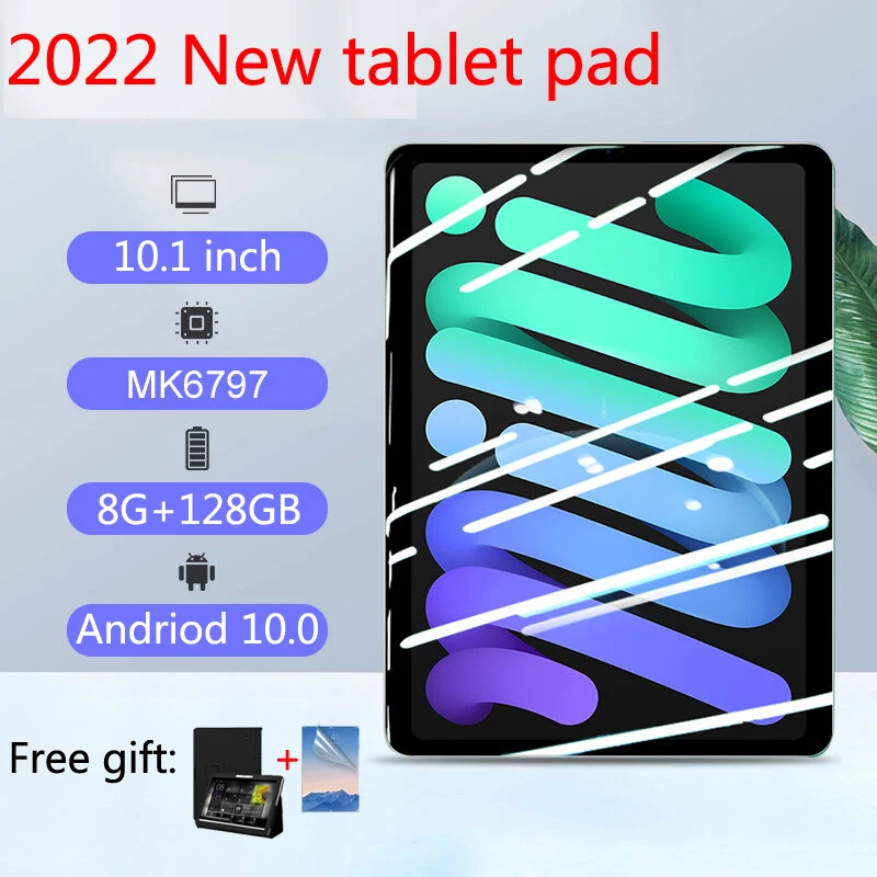 

[Бесплатные подарки] 2022 новый 10,1 дюймовый 8G + 128GB Android 10,0 планшет для студентов игры Интернет портативный офисный бизнес планшет детский план...