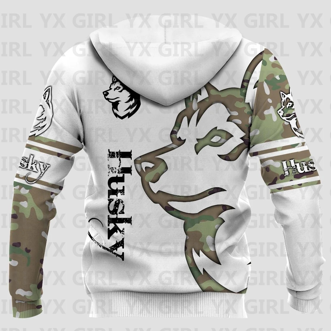 Толстовка с капюшоном для мужчин и женщин пуловер немецкой овчарки/мопса/Хаски 3D