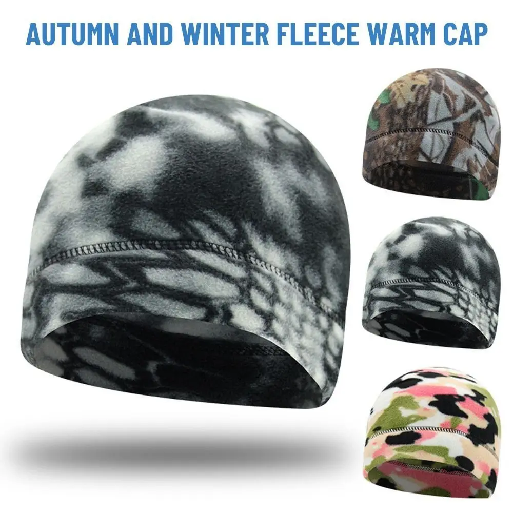 

Winter Cap for Men Beanie Marine Corps Tactical Camouflage Thickened Women Military Warm Sports Windproof Elastic Polar Fleece