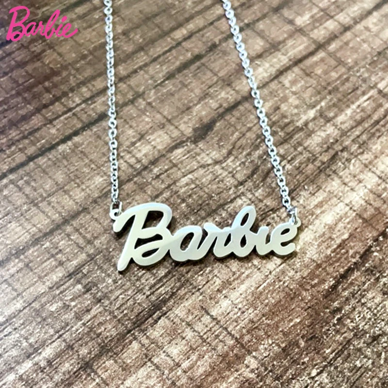 Fashion Barbie Letter Necklace English Alphabet European Ame