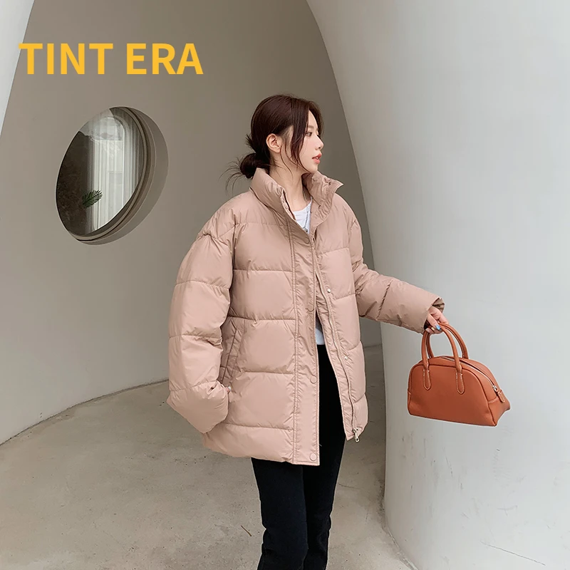 

TINT ERA Harajuku Down Jacket Women's Short Winter New Korean Loose Thickened Bread Small Cotton Padded Coat Trend