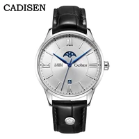 cadisen watch men automatic mechanical top brand luxury watches business waterproof miyota 8205 movement leather mens wristwatch