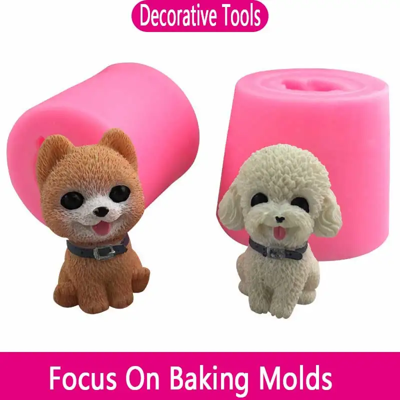 

Mini Baume Teddy 3D cute pet mousse silica gel mold baking decoration turning sugar decorative cake decoration tool