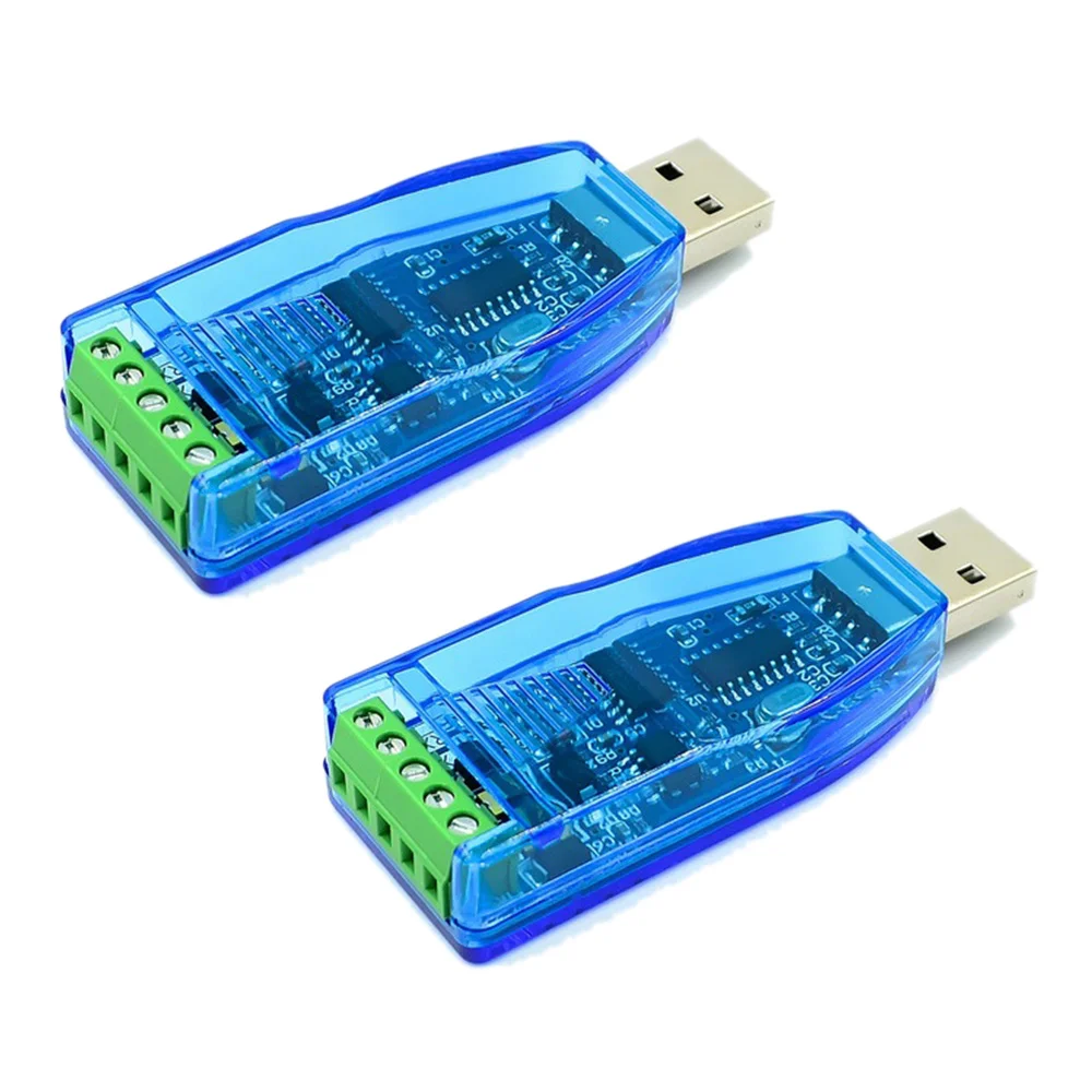 

2Pcs USB to RS485 Converter Isolate Module Upgrade Industrial TVS ESD Protection CH340E Standard RS-485 Connector Board