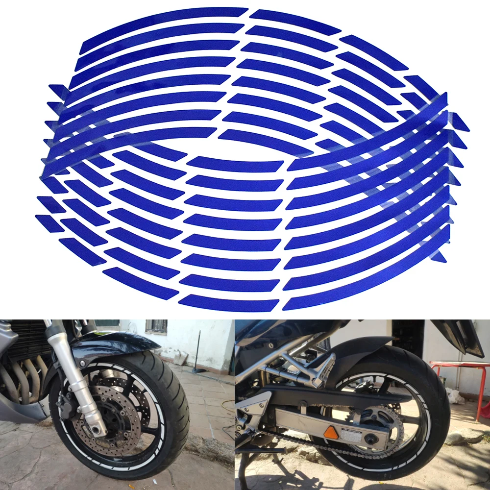 

Car Motorcycle Tire Rim Stickers 17"-19" Reflective Wheel Tyre Sticker Decors For Yamaha XS650 SE XS750 XS850 XT600 XTZ660 XV950