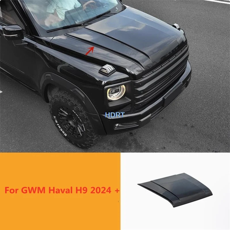 Передняя крышка капота двигателя в стиле автомобиля для Great Wall GWM Haval H9 2024 + защитная декоративная наклейка, внешняя наклейка