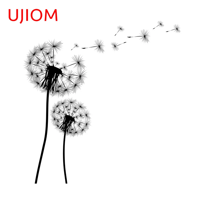 Настенные стикеры UJIOM Черный одуванчик лысый одуванчик