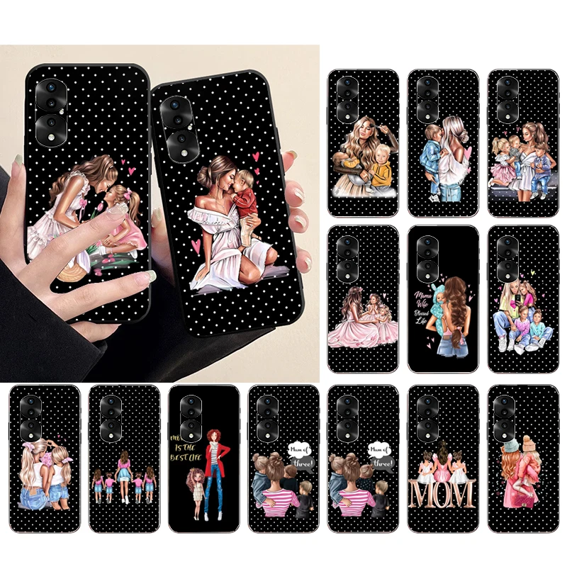 

Phone Case for Huawei P50 Pro P30 P40 Lite P40Pro P20 lite Mate 50 20Pro 20lite Y6P Y5P Y9A Nova 70 Mama Mom Son Daughter Funda