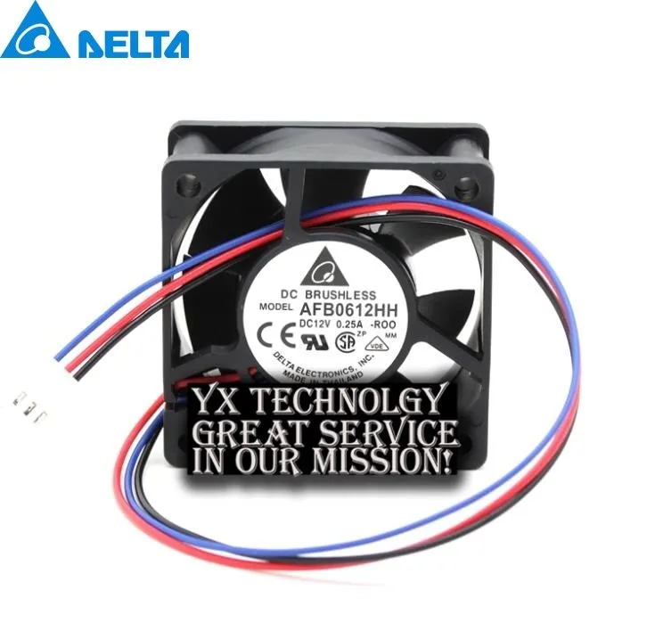 Новый AFB0612HH 6025 6 см 60 мм 0.25A Вентилятор охлаждения с двойным шарикоподшипником для 60*60*25 мм