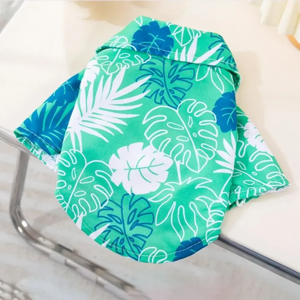 Гавайский стиль яркая летняя одежда для собак крутая тонкая рубашка кошек модный