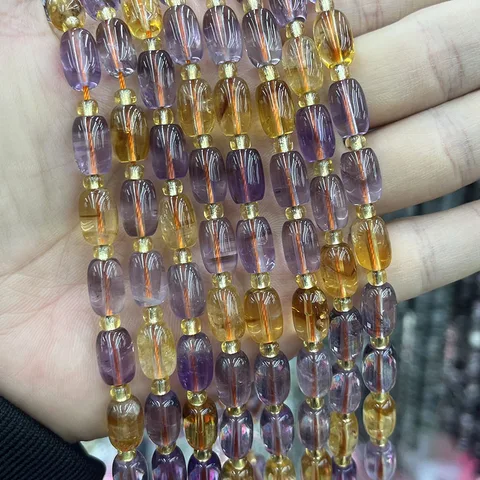 AVANKY ручная работа аметист цитрин бусины 7x11 мм