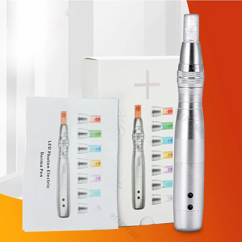 

Wireless Electric Nano Micro Needle Device LED Light Skin Care Machine Device Mesotherapy Facial Tool for bb Cream