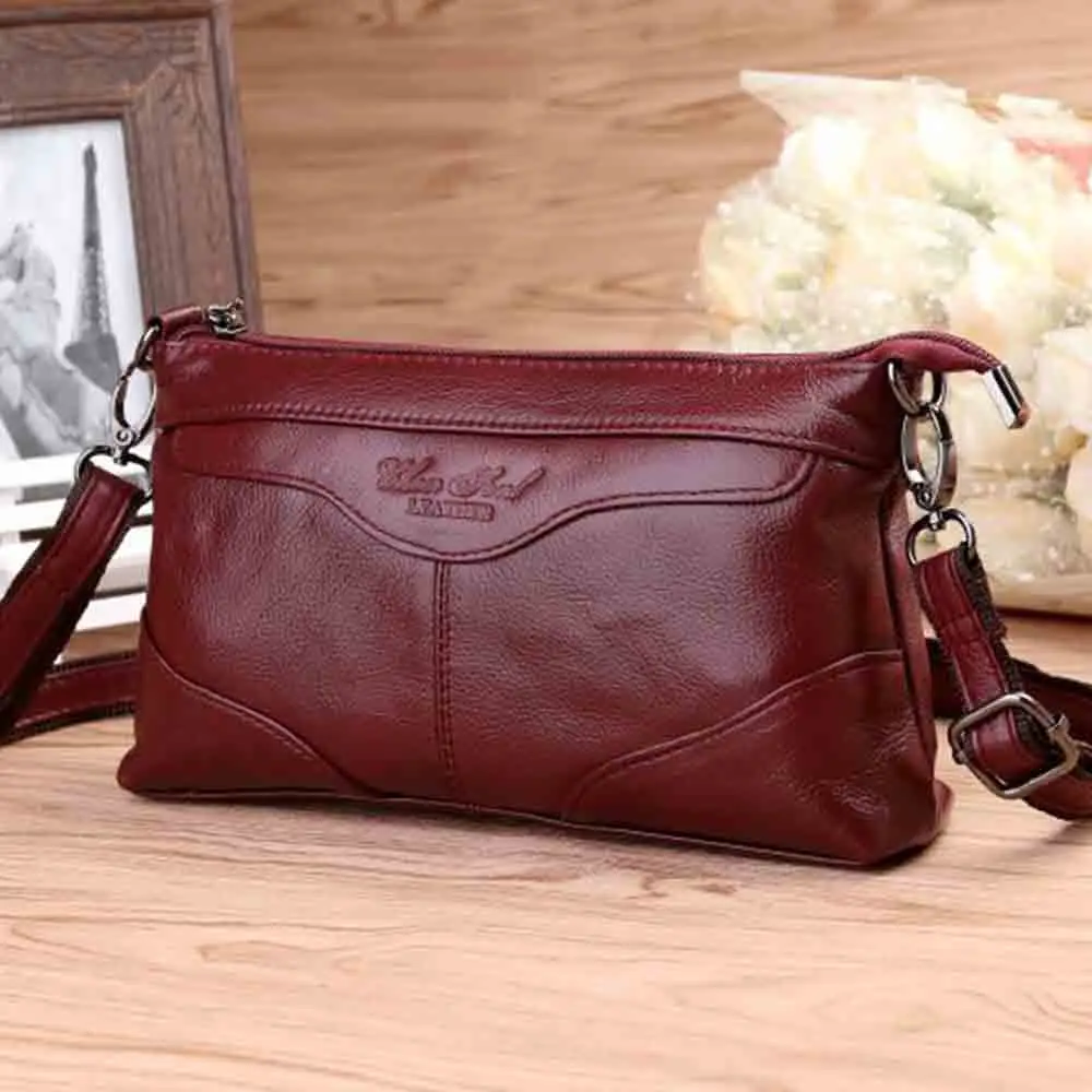 

Motingsome Elegant Genuine Leather for Women Mother Bag Zipper Shoulder Handbag and Purses Luxury Cowhide Messenger Tote 2023
