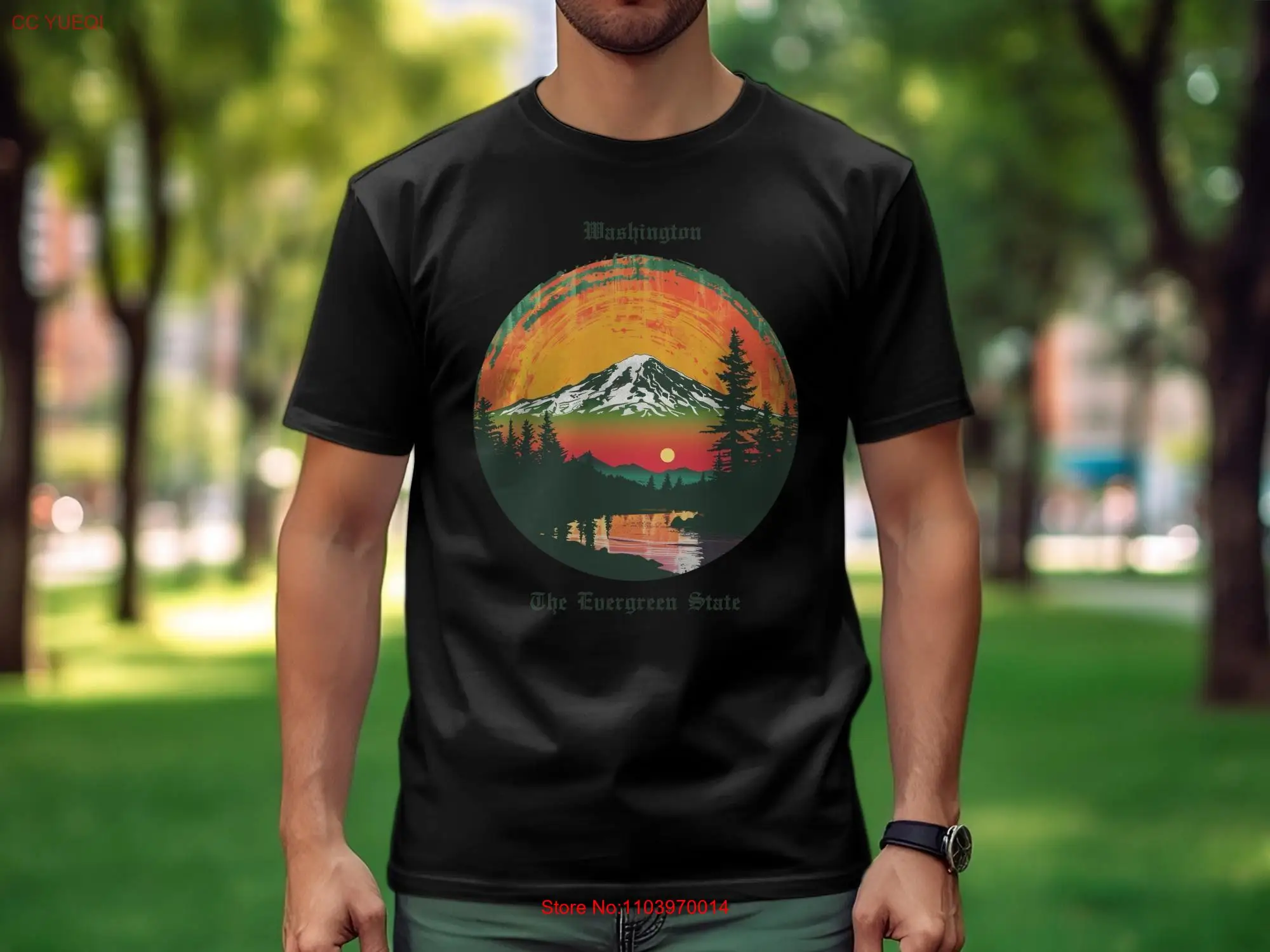 Футболка Washington The Evergreen State винтажная горная футболка для любителей природы Pacific