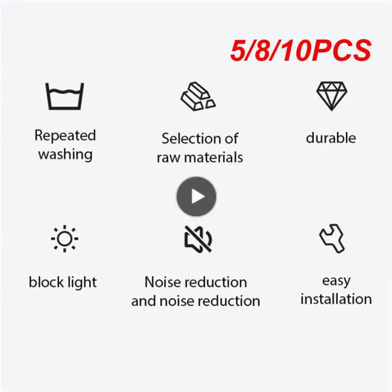 

5/8/10PCS Pvc Noise Blocker Anti-cold Soundproof Dust Blocker Windproof Wave Home Accessories Tools Doorstop Reduce Wind Dust