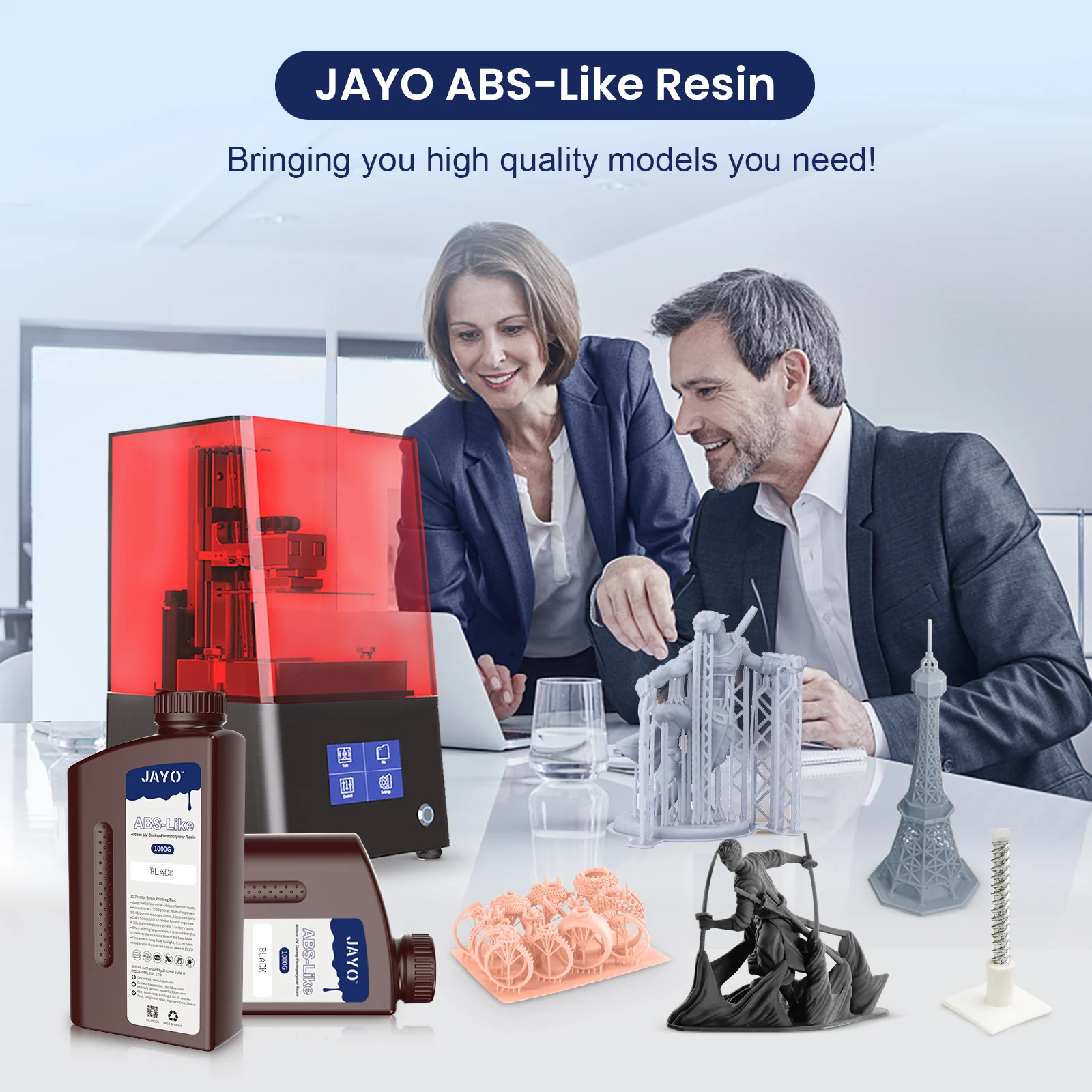 JAYO 5KG Standard/ABS-Like/Plant based/Water-Wash Resin 395-405nm UV Curing  Photopolymer Rapid Resin for LCD/DLP/SLA 3D Printer images - 6