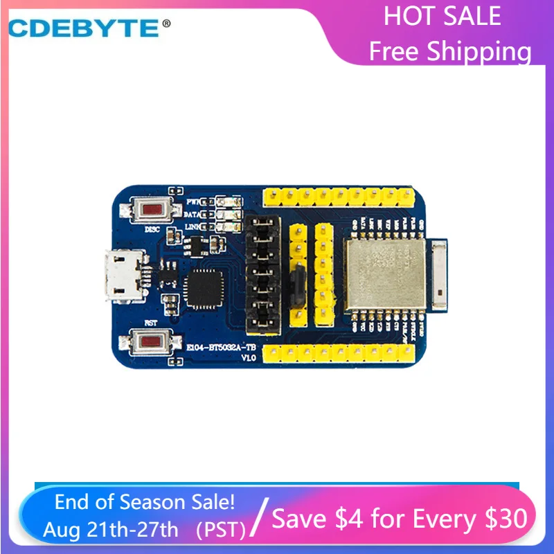 E104-BT5032A-TB BLE 5,0 2,4 GHz 60M NRF52832 USB тестовая плата Bluetooth модуль для UART E104-BT5032A CDEBYTE