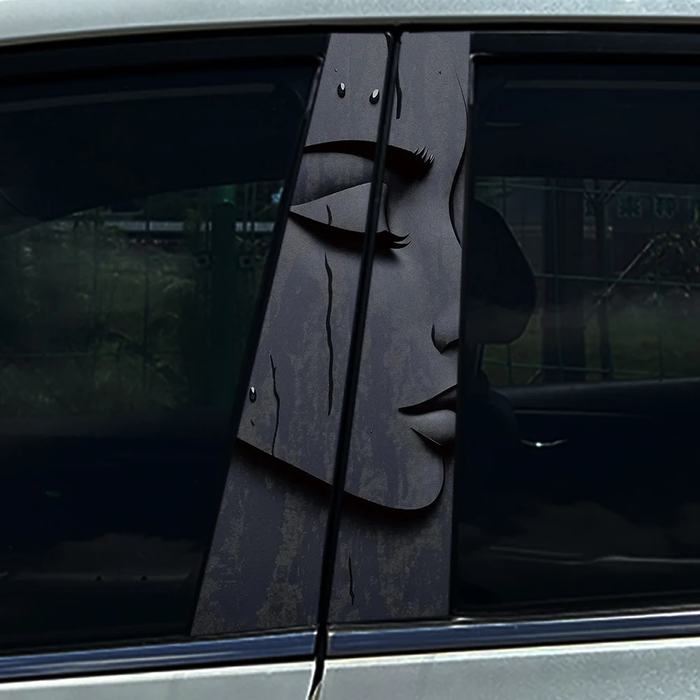 

1/2 шт., креативные усовершенствованные наклейки на автомобильную стойку B, водонепроницаемая крышка, наклейки на центральную стойку двери автомобиля