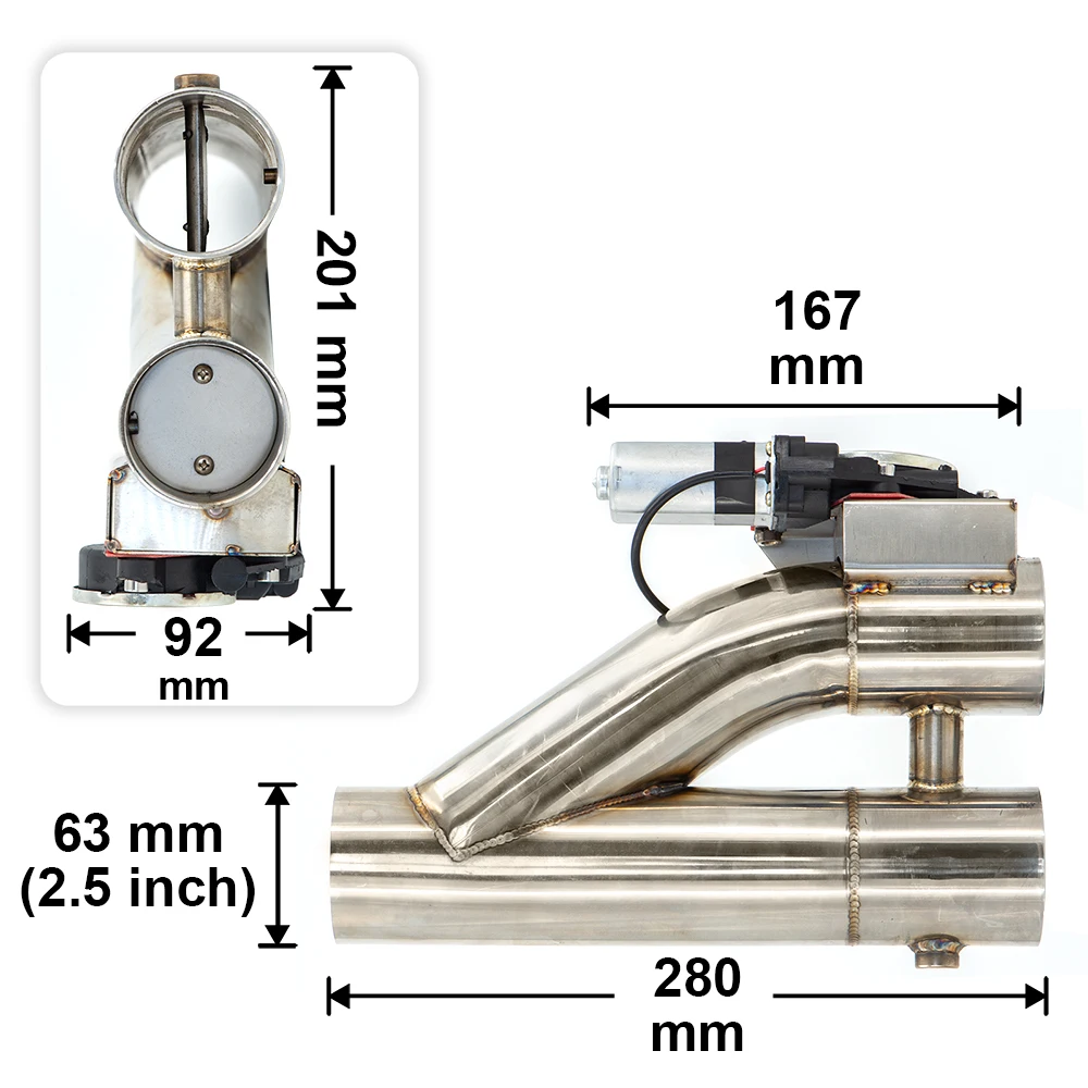 

2 "/2,25"/2,5 ''/3" двойной клапан электрический выпускной клапан комплект глушителя выхлопной трубы с беспроводным пультом дистанционного управления