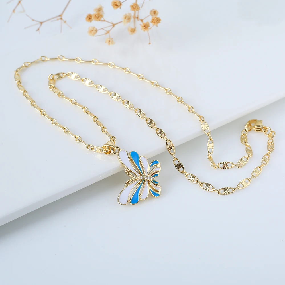 Новинка 2022 красочное улучшенное ожерелье с подвеской-бабочкой в стиле хип-хоп