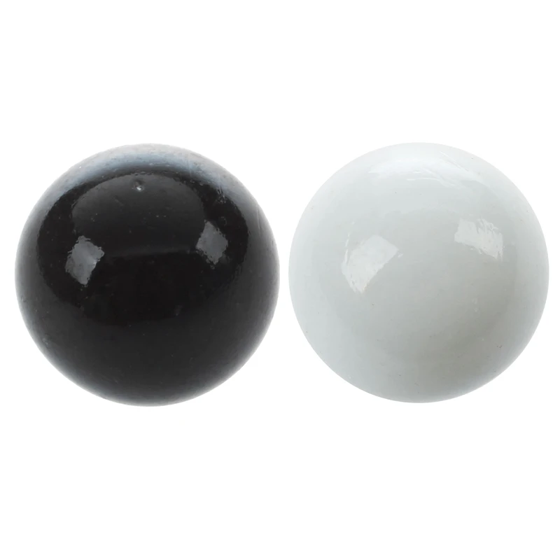 

20 Pcs Marbles 16Mm Glass Marbles Knicker Glass Balls Decoration Color Nuggets Toy, 10 Pcs Black & 10 Pcs White