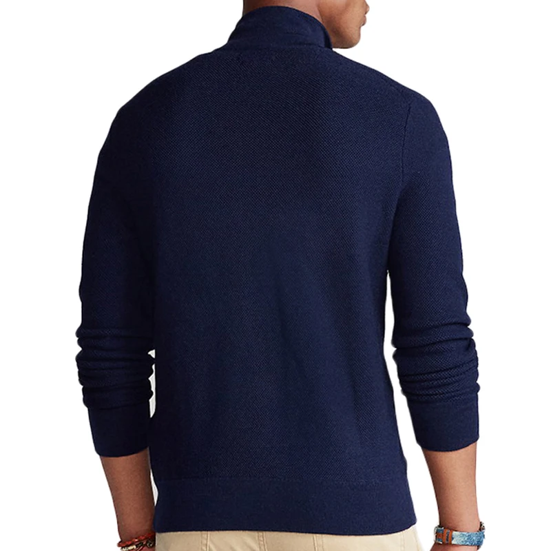 Мужской повседневный кардиган на молнии теплый свитер из 100% хлопка повседневное