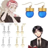 fashion creative anime earring hunter x hunter hisoka cosplay heart cosplay costume prop earrings jewelry gifts