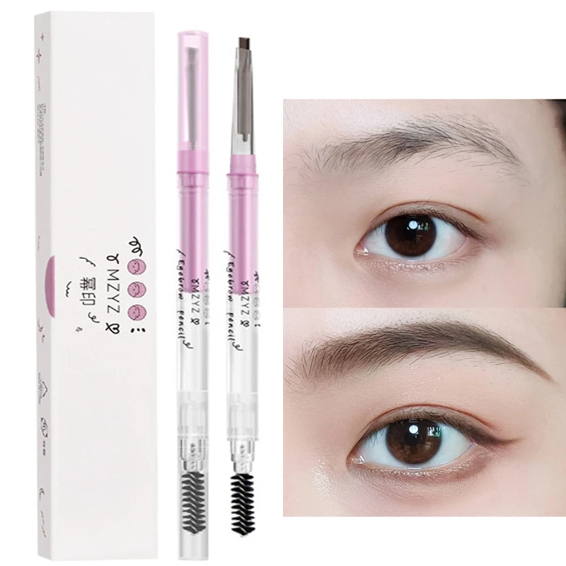 Автоматическая подводка для бровей с двойной головкой, Стойкая подводка для глаз, теней, шелкопряда, стойкая водостойкая, цветной карандаш для бровей Автоматическая подводка для бровей с двойной головкой, Стойкая подводка для глаз, теней, шелкопряда, стойкая водостойкая, цветной карандаш для бровей