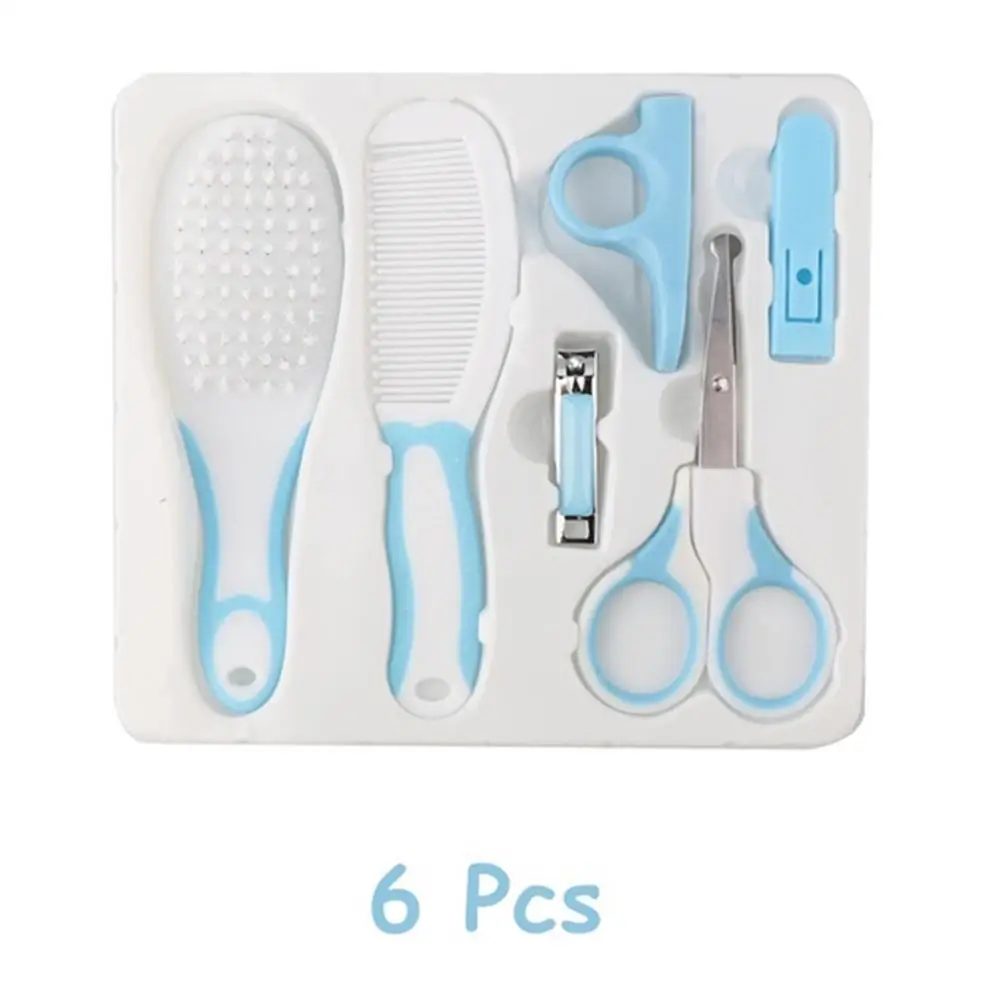 

6pcs/Set Baby Kids Nail Hair Health Care Comb Brush Nail scissors Grooming Brush Kit