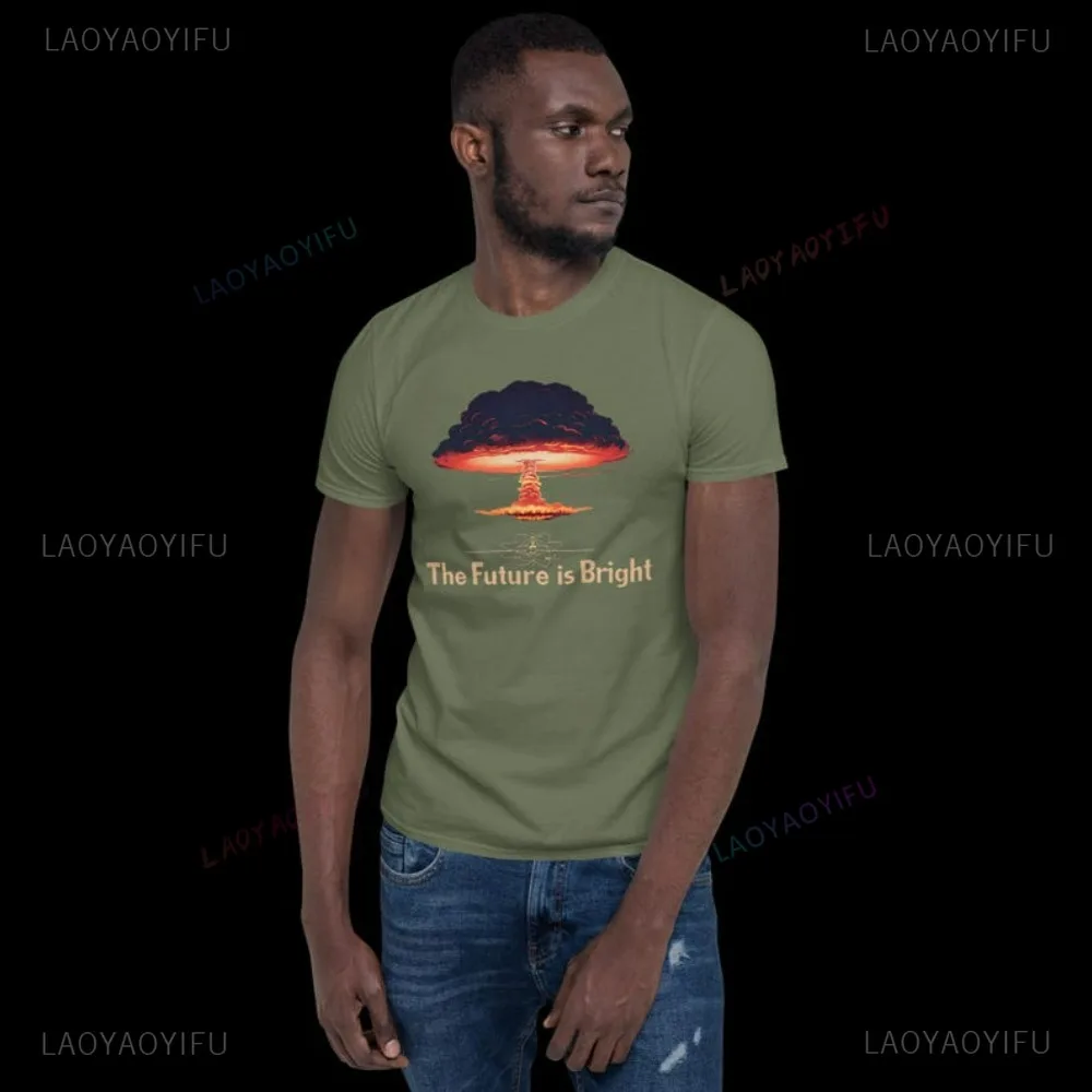 Хлопковые футболки «Будущее ярко» Ядерная бомба Fall Out Explosion World Peace Niche Design Sense A Nuclear-free World Unisex (art.: 3920cfb0a65ea) - 3920cfb0a65ea