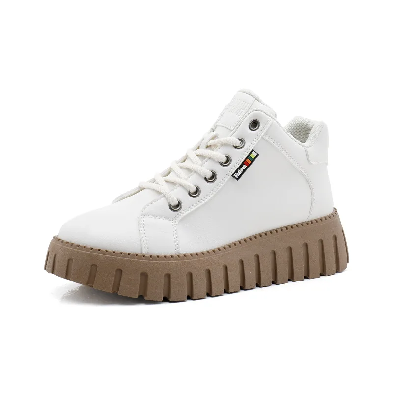 New Plush Small White Shoes for Female Fashion Sneakers Students High Profile Thick Soled Casual Shoes Women Zapatos De Mujer