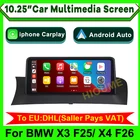 Автомобильный беспроводной мультимедийный экран 10,25 дюйма, Apple CarPlay, Android, для BMW X3, F25, X4, F26, CIC, NBT